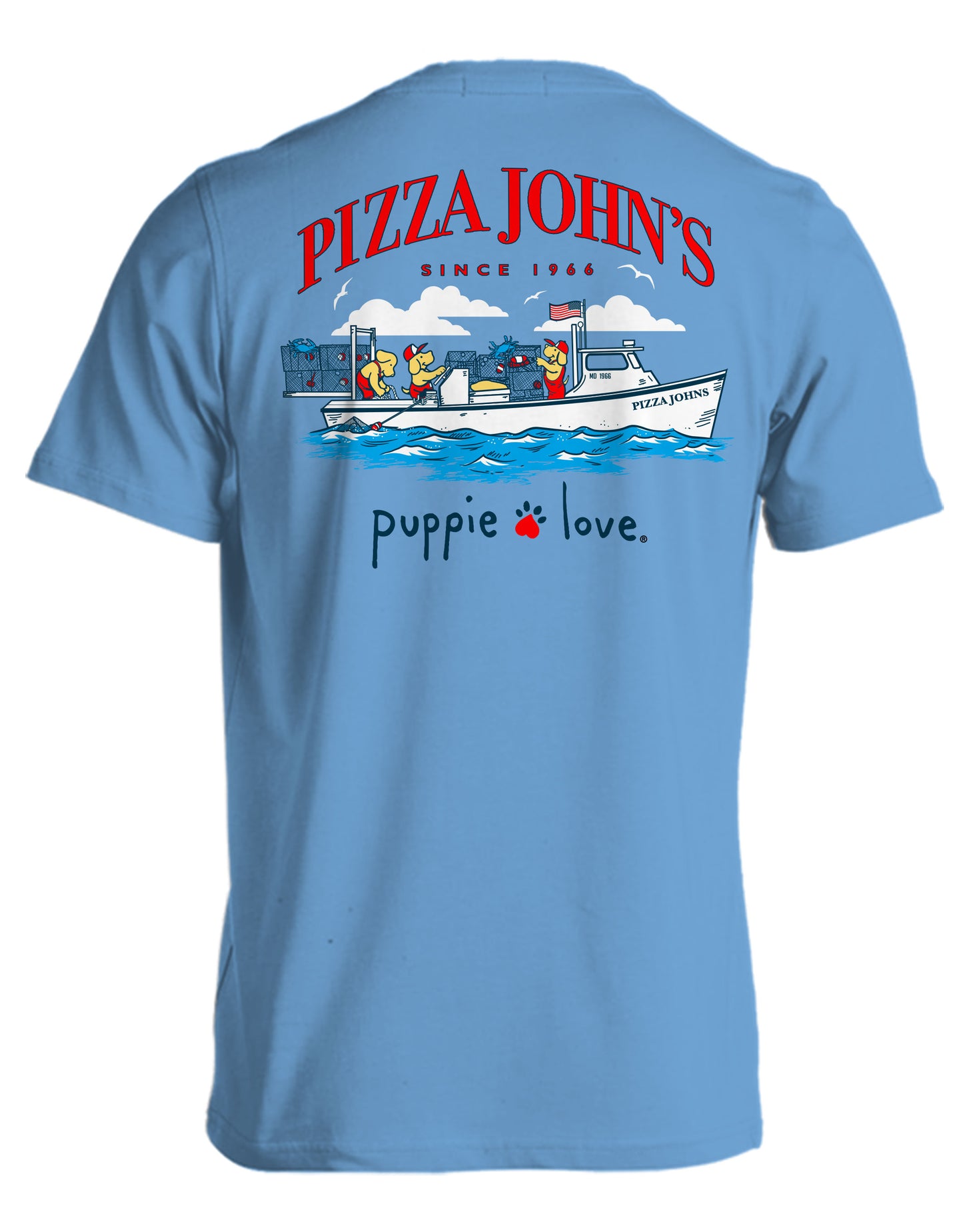 Now Shipping!! Pizza Johns Crabbing Tee's Now Available!!