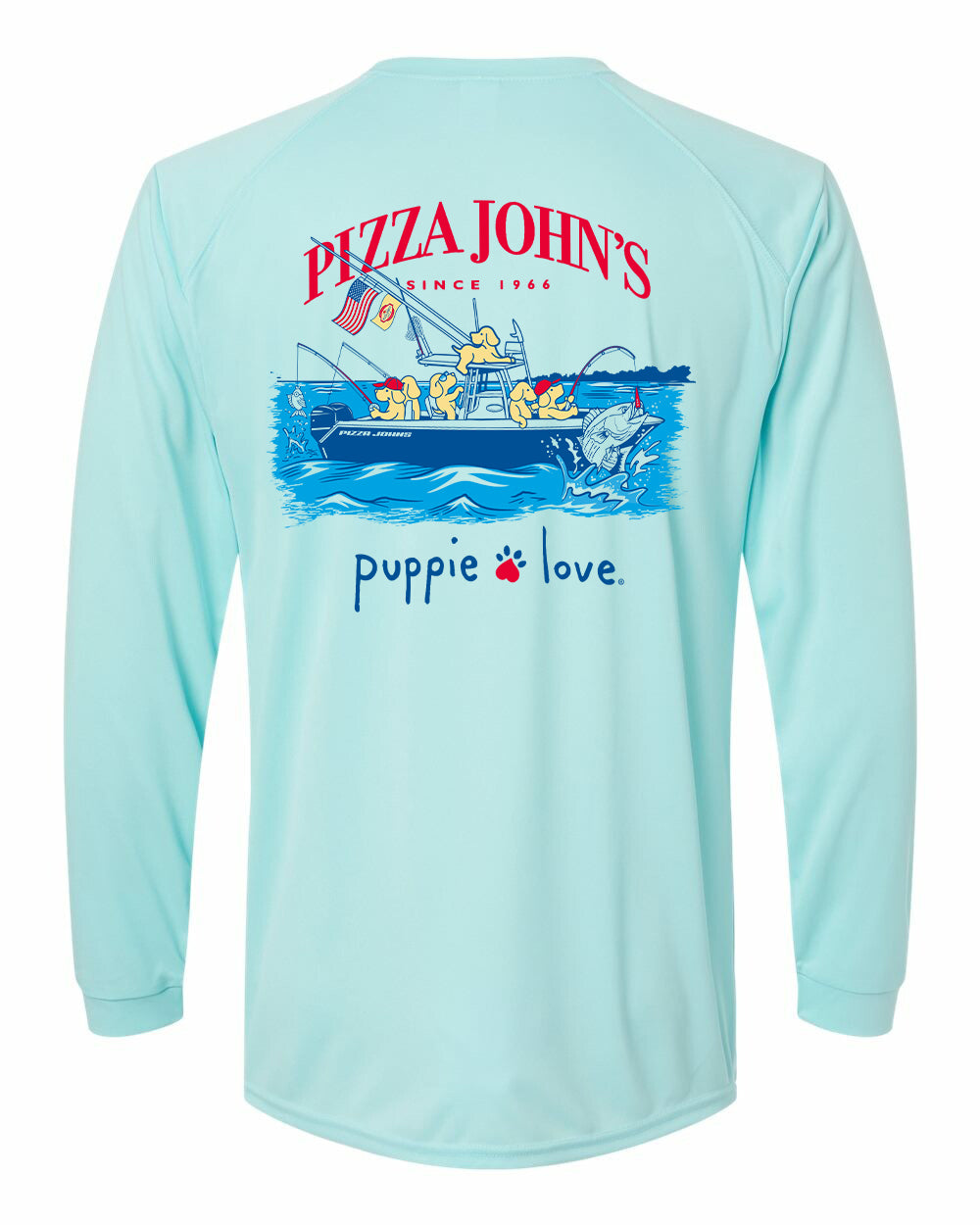 Now Shipping!! Pizza Johns Fishing Performance Tee's Now Available!!